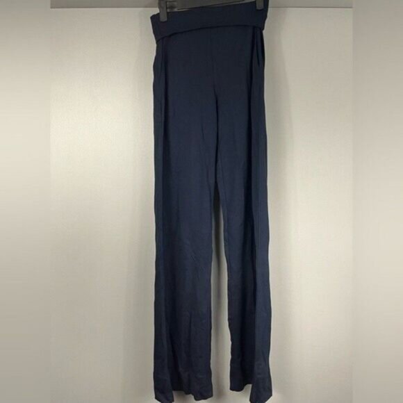 NWT Cabi Women's Chance Trouser Pants Wide Leg Navy Blue Size XS Pockets Stretch - Picture 1 of 6